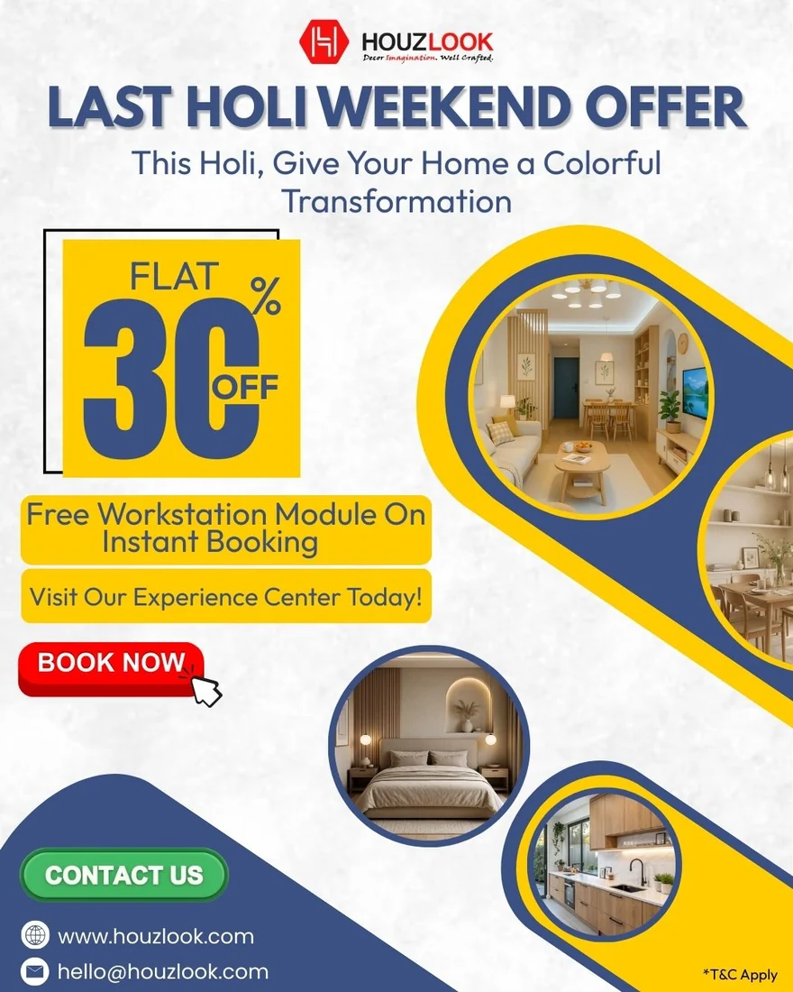 Houzlook - Last Holi Weekend offer poster
