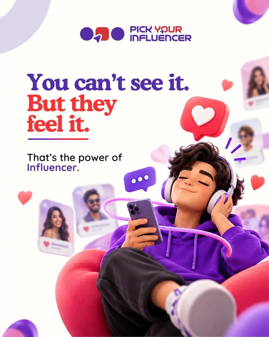 Pick Your Influencer campaign poster